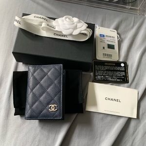 Chanel ID holder Navy Blue